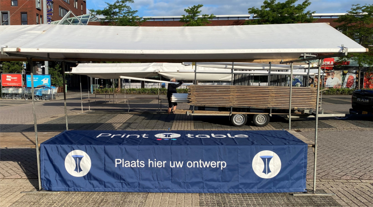 Marktplaatsdoek printtble plaats hier uw naam